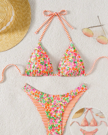 Reversible Print Bikini Set