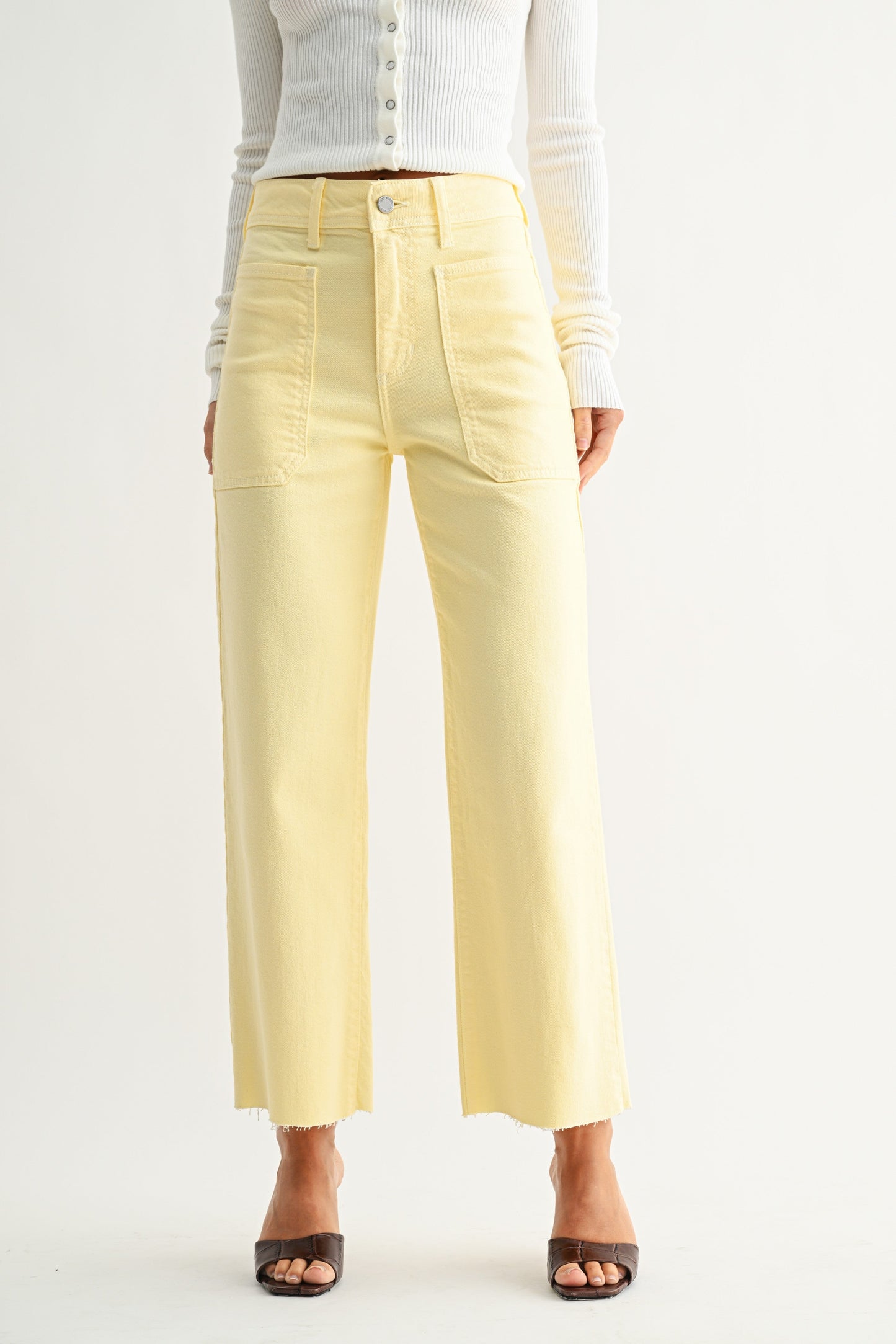 Just Black Nautical Wide Leg Jeans