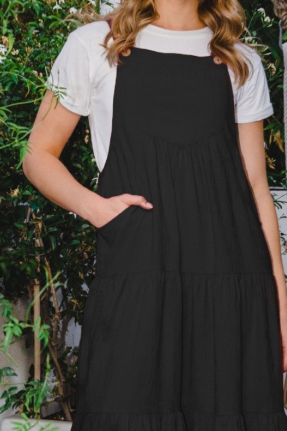Hazel Blues® | ODDI Sleeveless Tiered Midi Dress