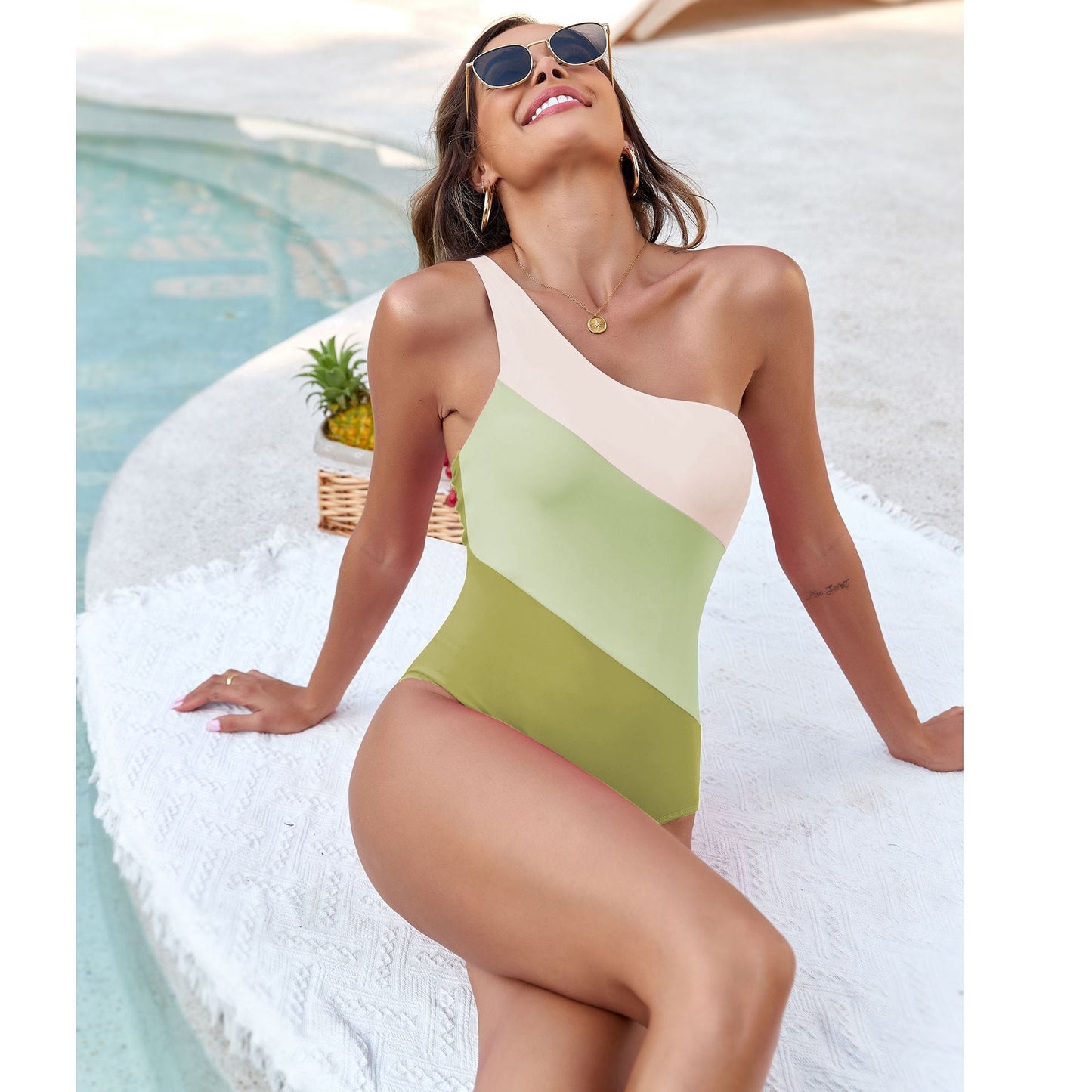 Solid One-Piece Swimsuit