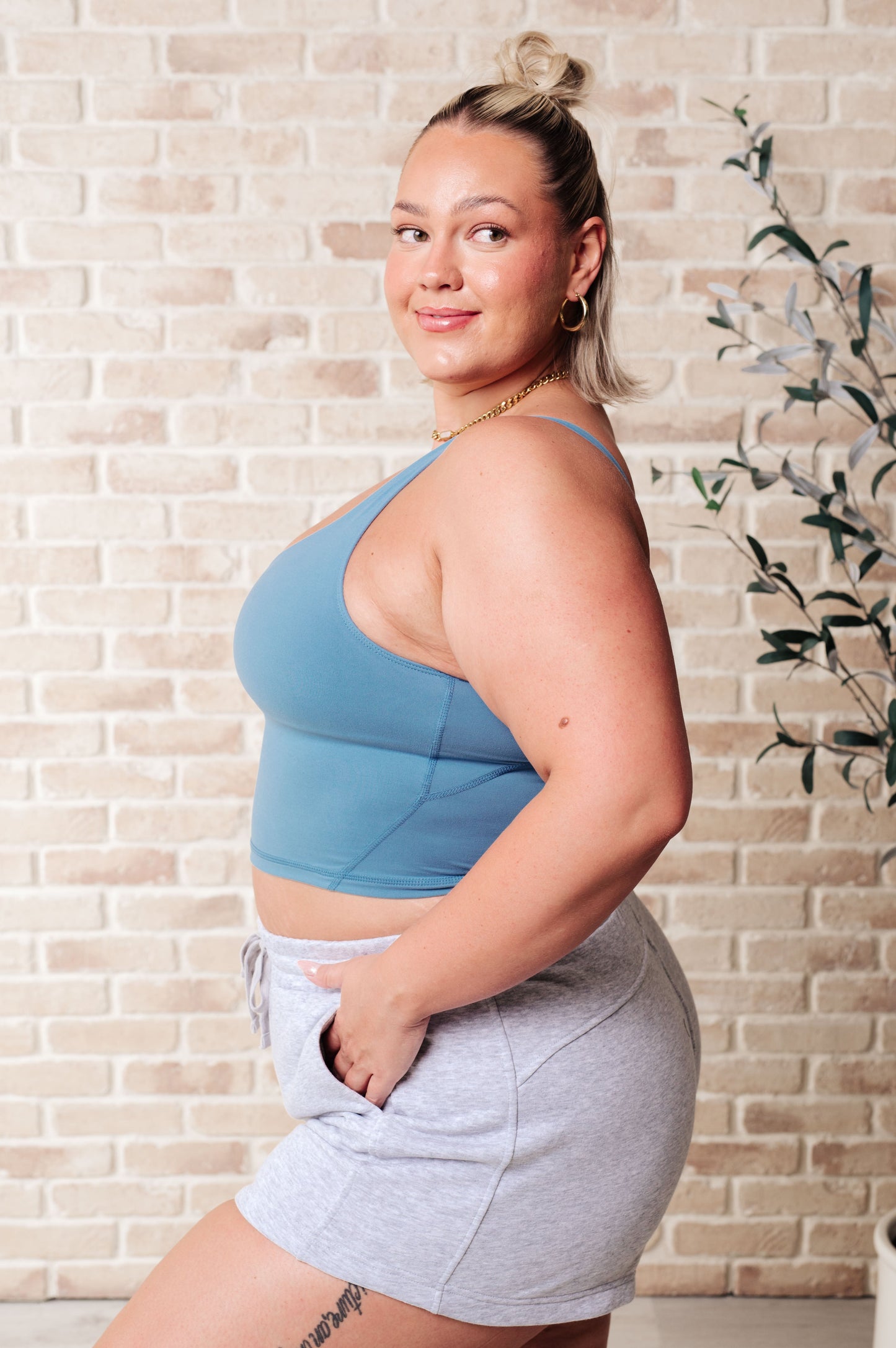 Hazel Blues® | Rhythm and Rhyme Tank in Dusty Blue