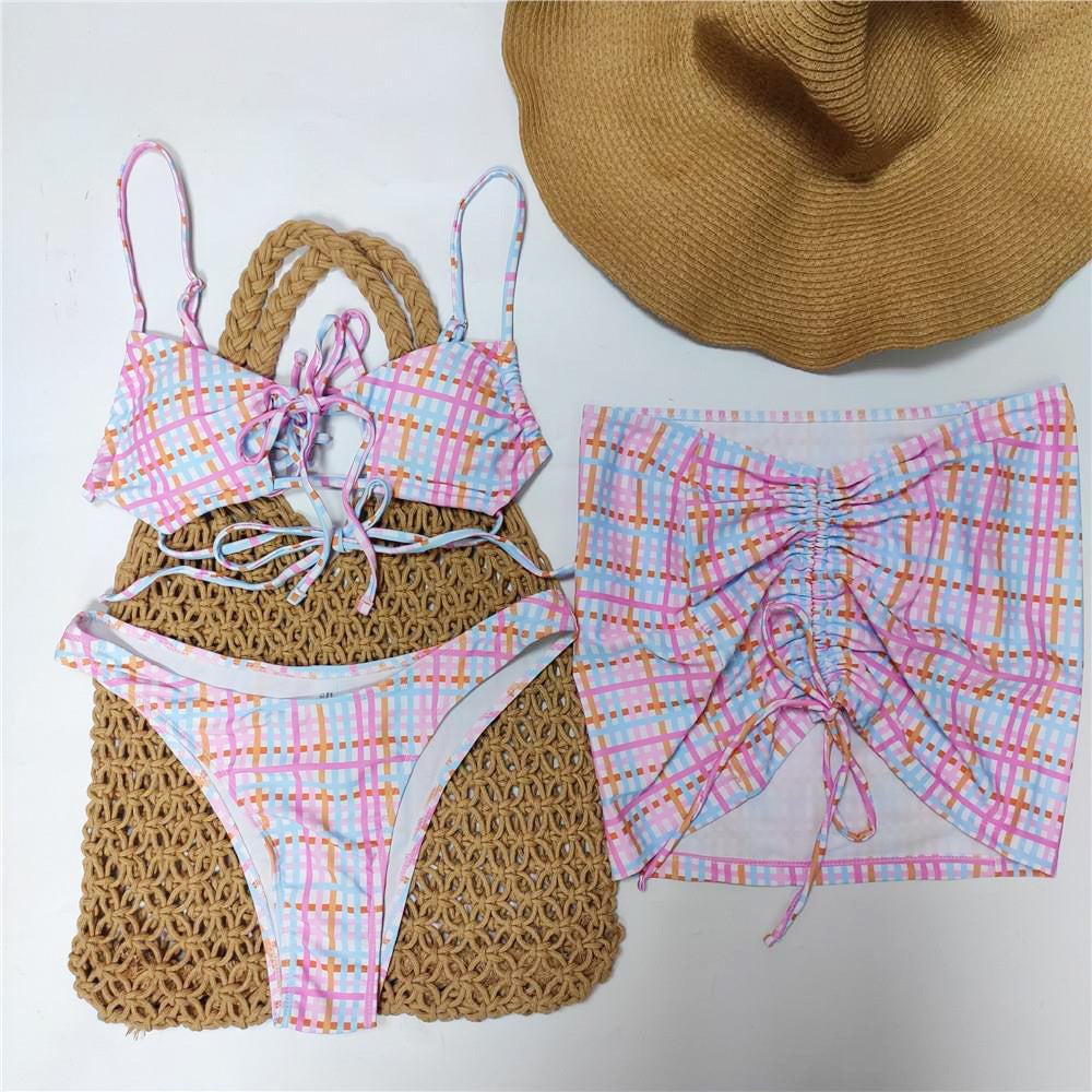 Print Triangle Bikini Set