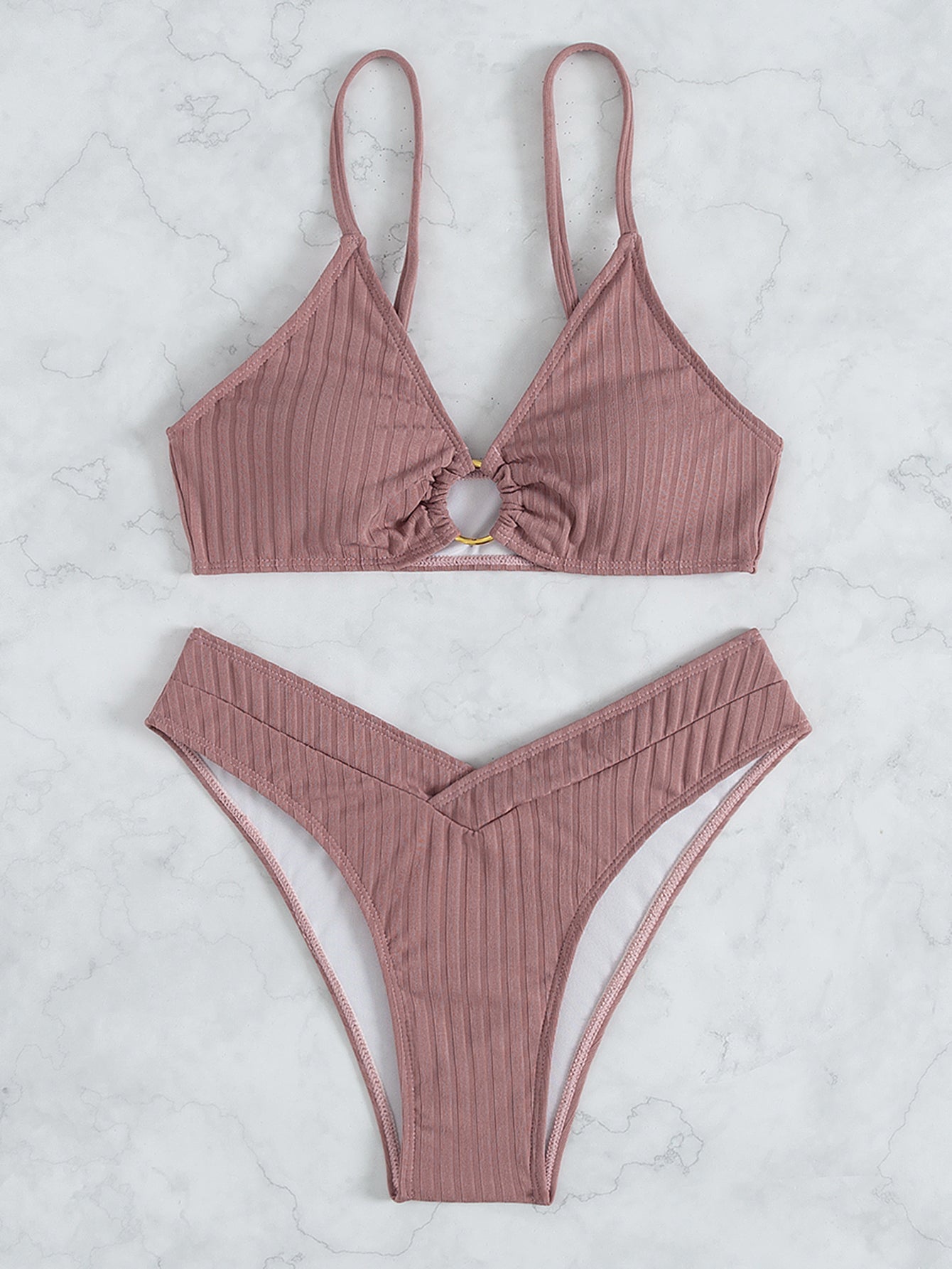 Solid Bikini Set