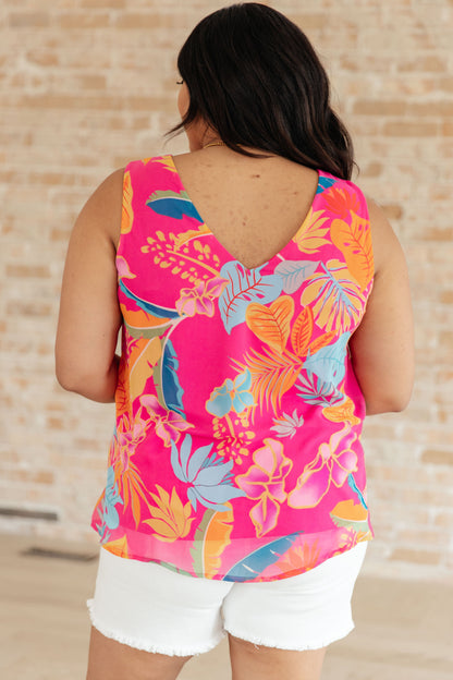 Hazel Blues® |  Love Me Like You Do Floral Sleeveless Blouse
