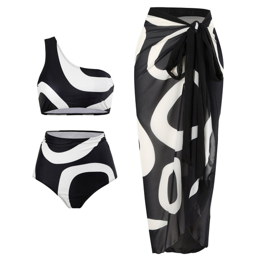 Retro Slit One-Piece Swimsuit
