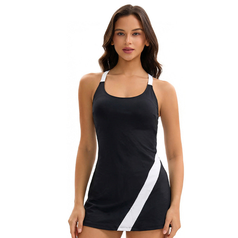 Slit Two-Way One-Piece Swimsuit