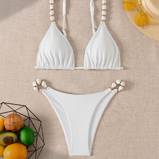 Textured Bikini Set