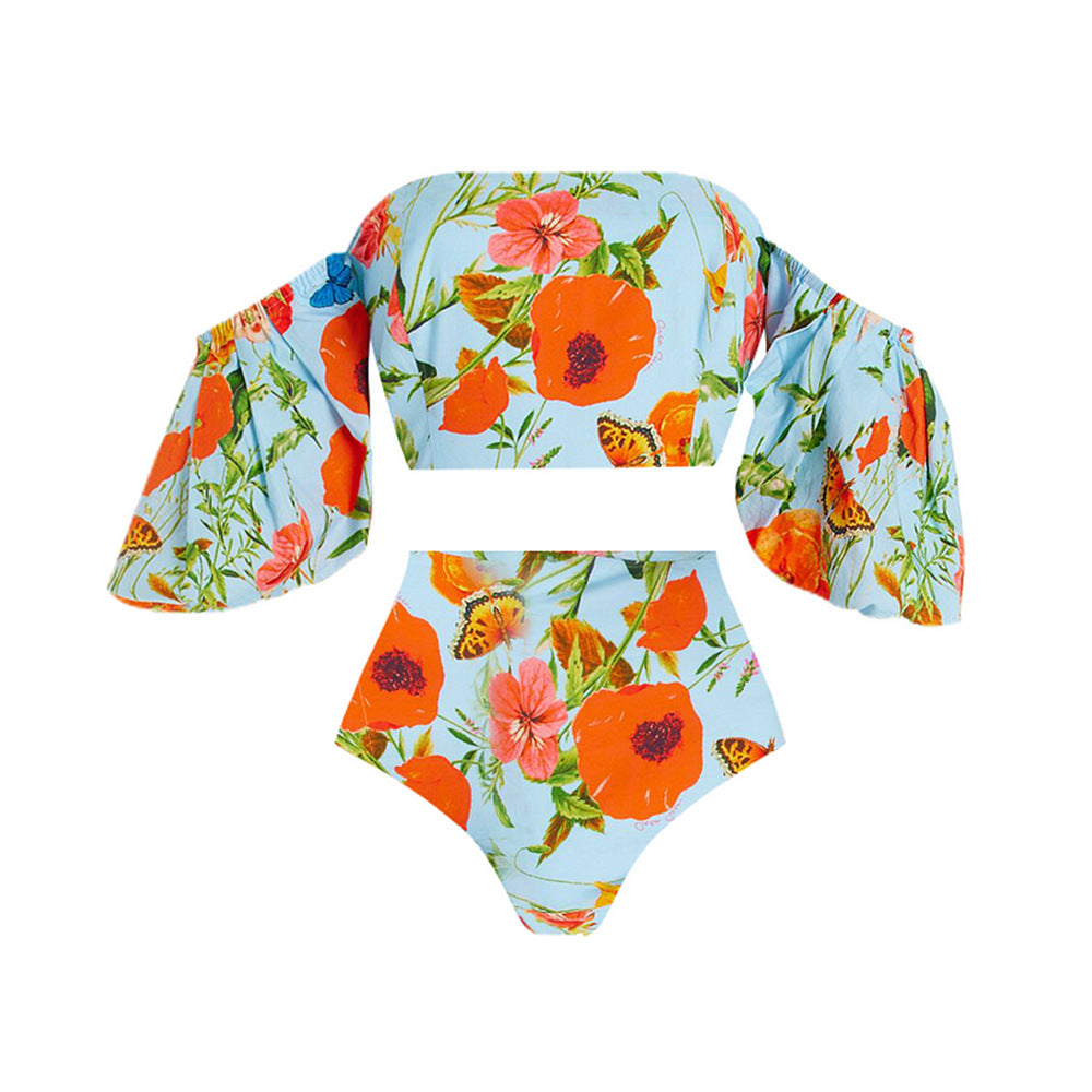 Slit Beach Bikini Set