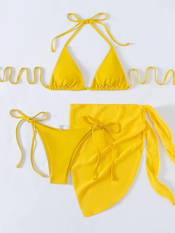 Solid Bikini Set