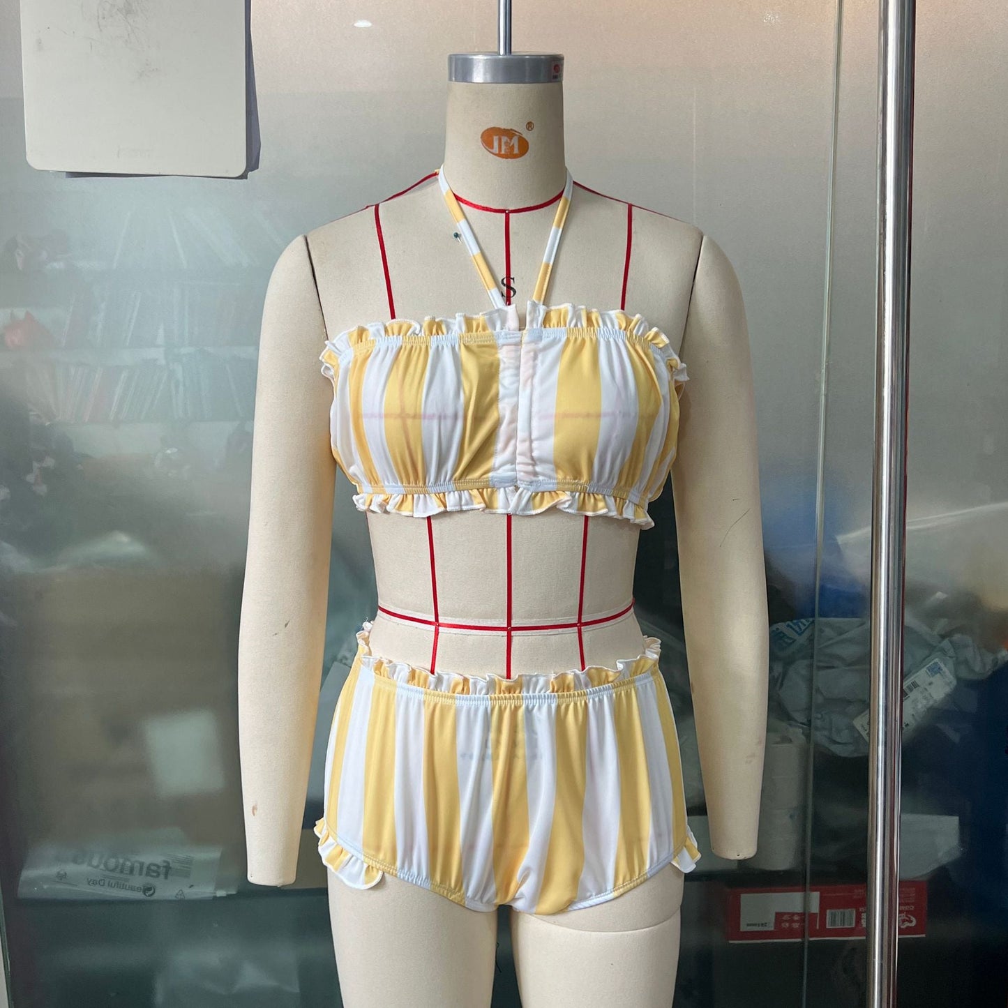 Retro Stripe Bikini Set