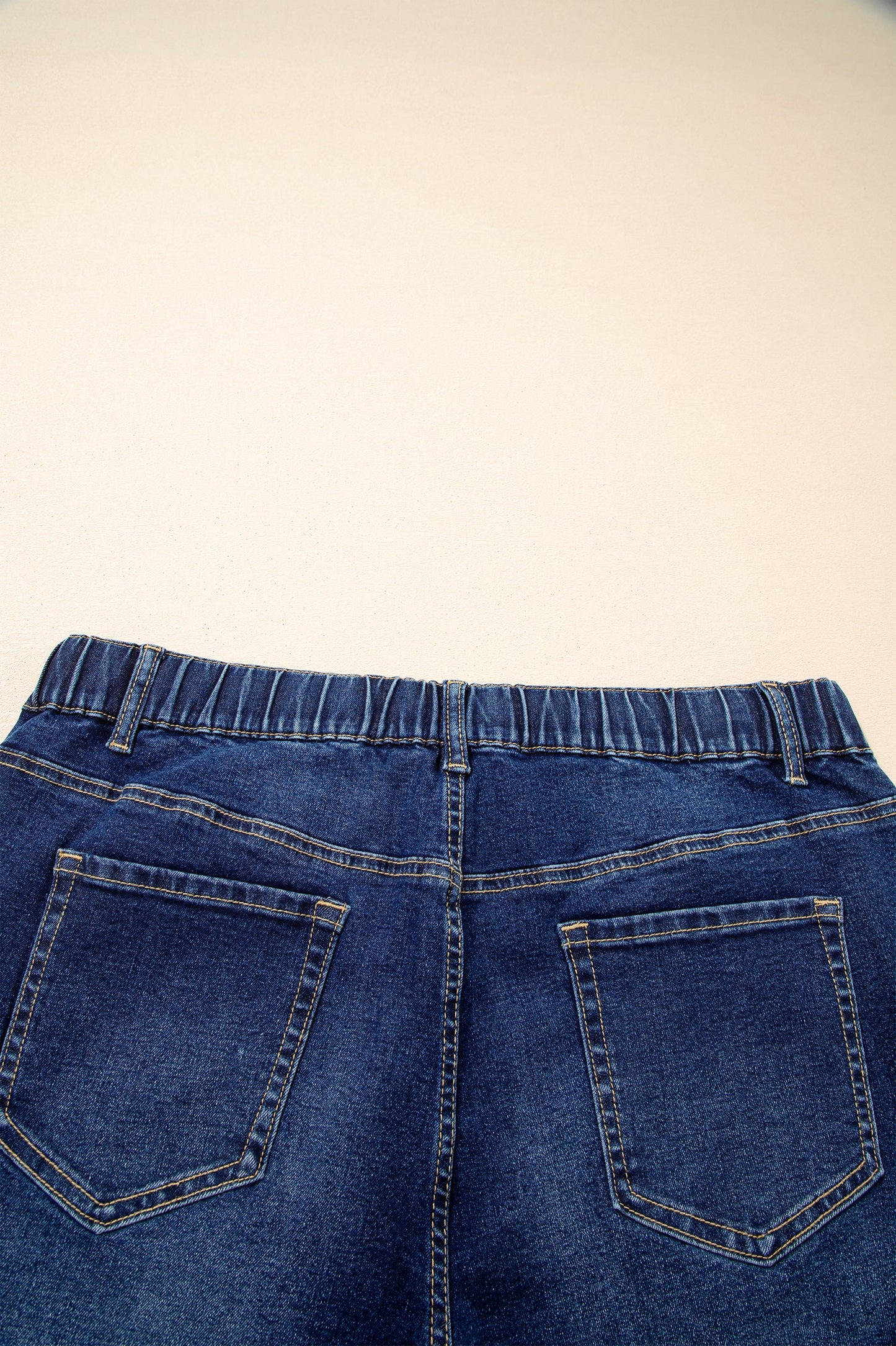 Blue Acid Wash Contrast Lace-up Plus Size Jeans