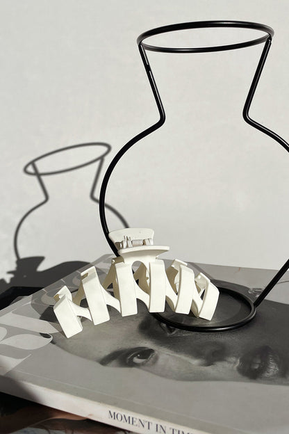 Issy Claw Clip - White