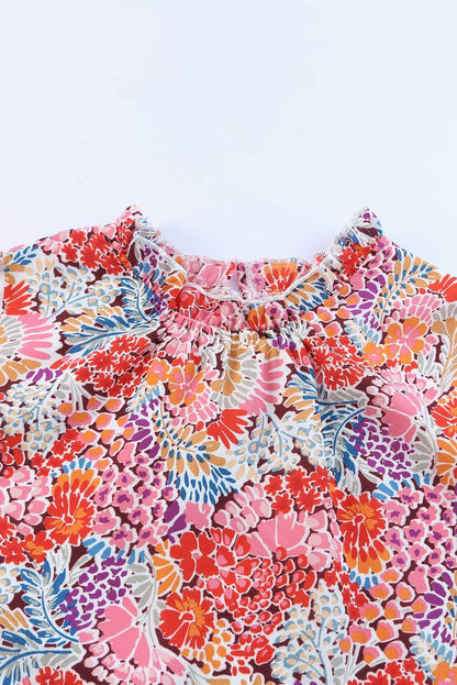 Hazel Blues® |  Floral Mock Neck Tank Top